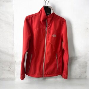 The North Face Windwall Fleece Lined Full Zip Jacket Women's M Medium Red